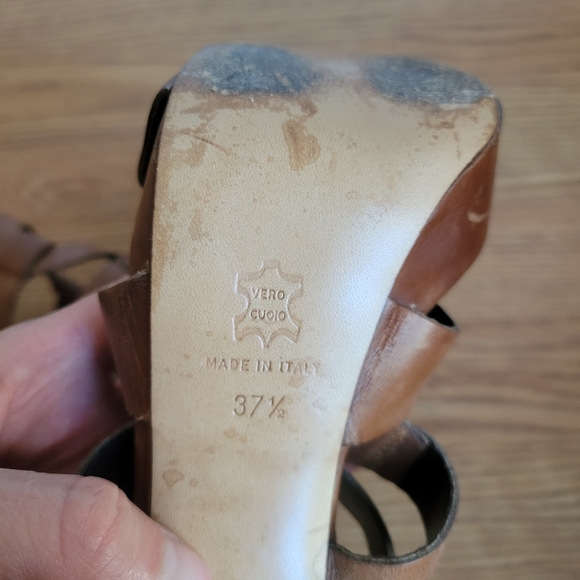 Gastone Lucioli Brown Leather Heels - Picture 5 of 6